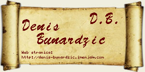 Denis Bunardžić vizit kartica